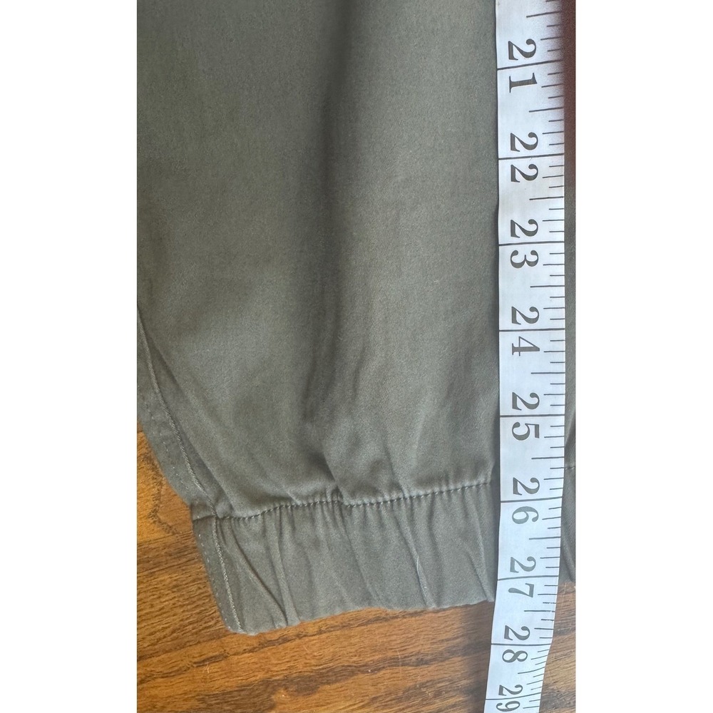 C&C California Womens Jogger Pants Olive Green Cotton Blend Size L Drawstring - Picture 9 of 9